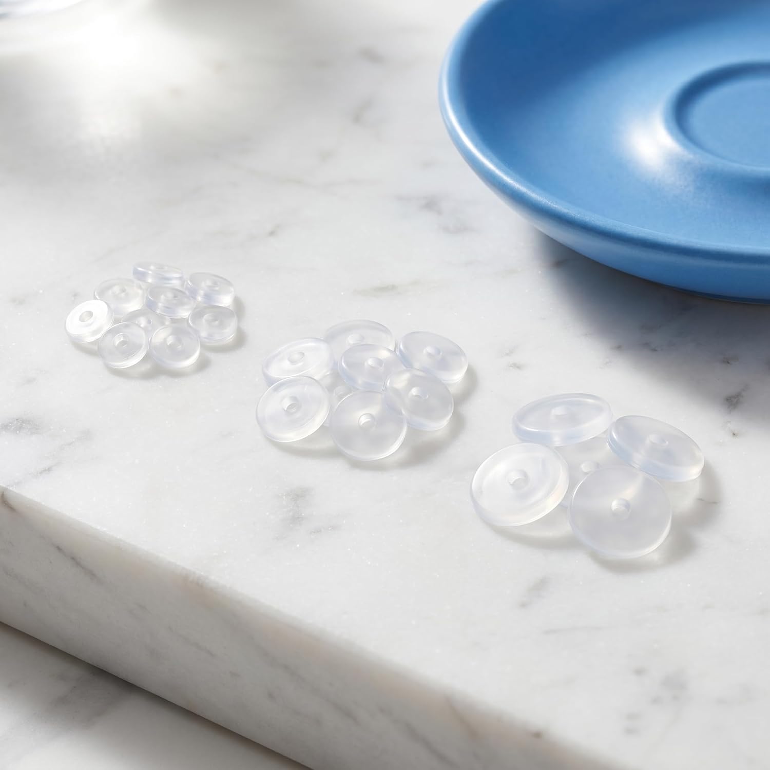 200PCS Clear Piercing Disc Set, Silicone Pressure Discs for Piercing Bumps, Healing Pads for Ear Nose Cartilage Piercings, 4 Sizes
