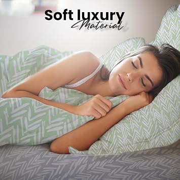 DTEX HOMES 4 Piece Bedding Set Soft Brushed Microfiber Double Duvet Cover Sets -Duvet Cover, Pillowcases and Fitted Sheet Hotel Quality Duvet Cover Set (Double-Silver Sage)