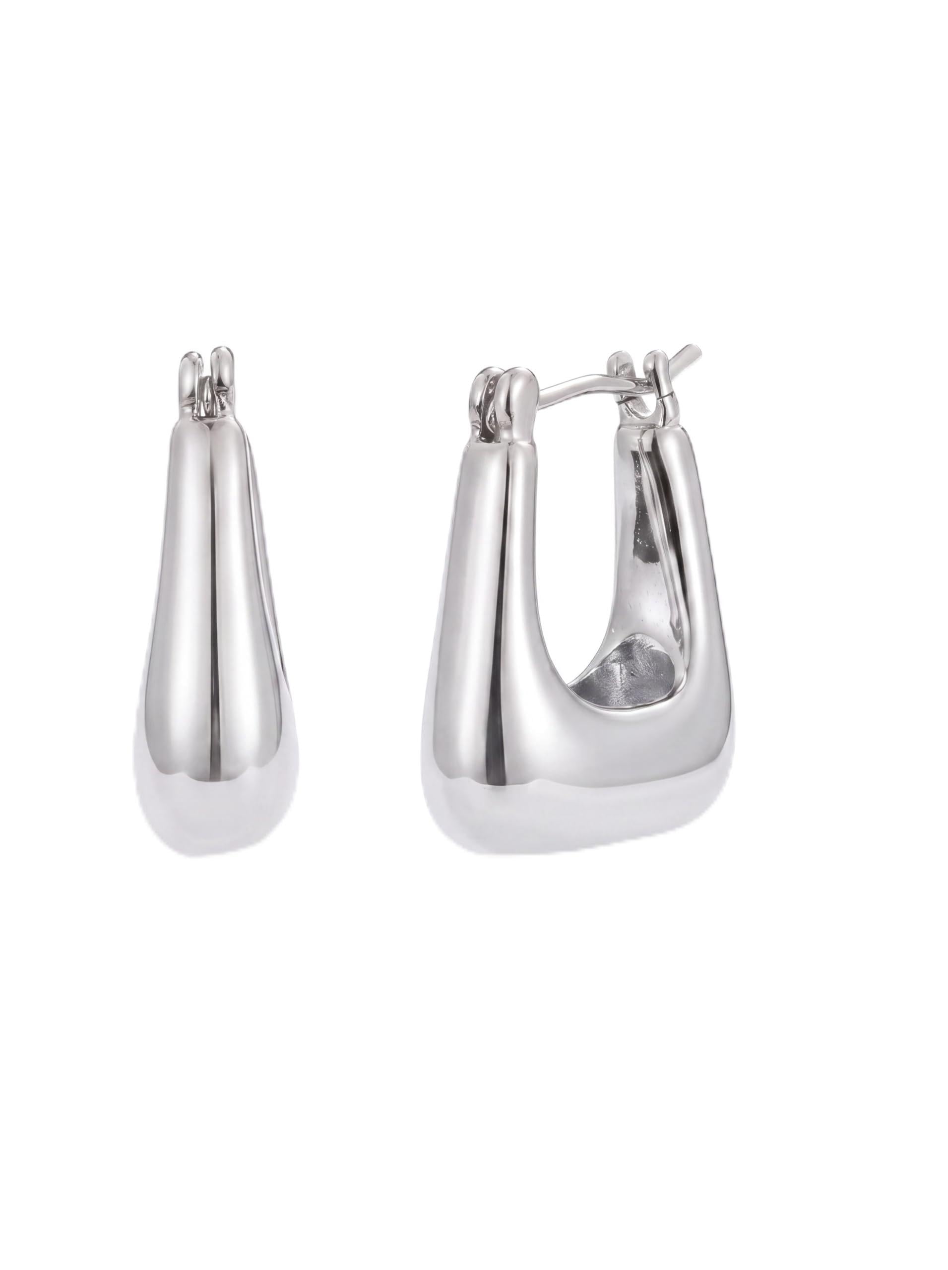 MUMREUES Ohrringe Silber Damen Stecker Vergoldet Goldene Ohr
