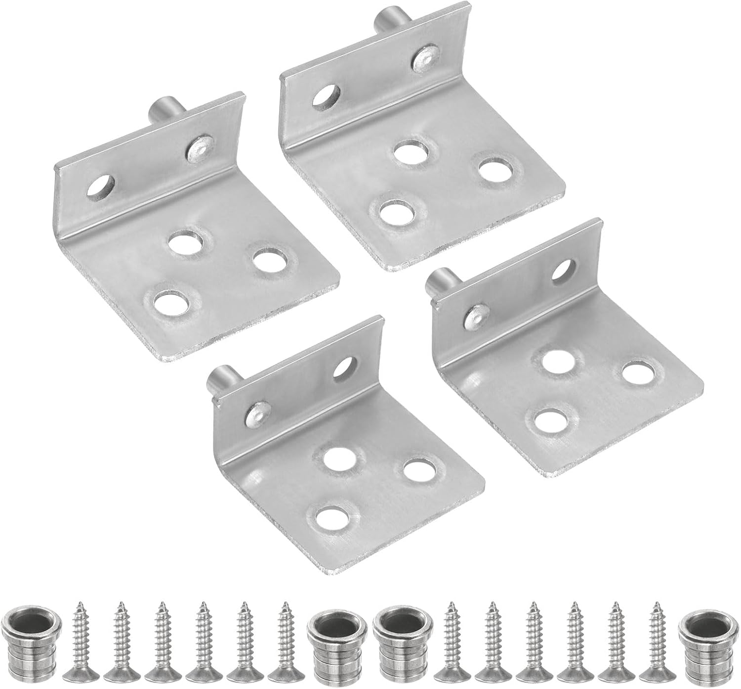 uxcell 2set Pivot Hinge 35x32 mm Heavy Duty Stainless Steel Concealed Shaft