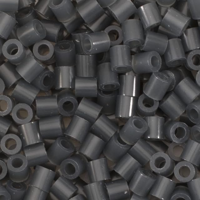 Vaessen Creative Perlas Fusibles, Gris Antracita, Set de 1100 Piezas para Manualidades DIY para Niños