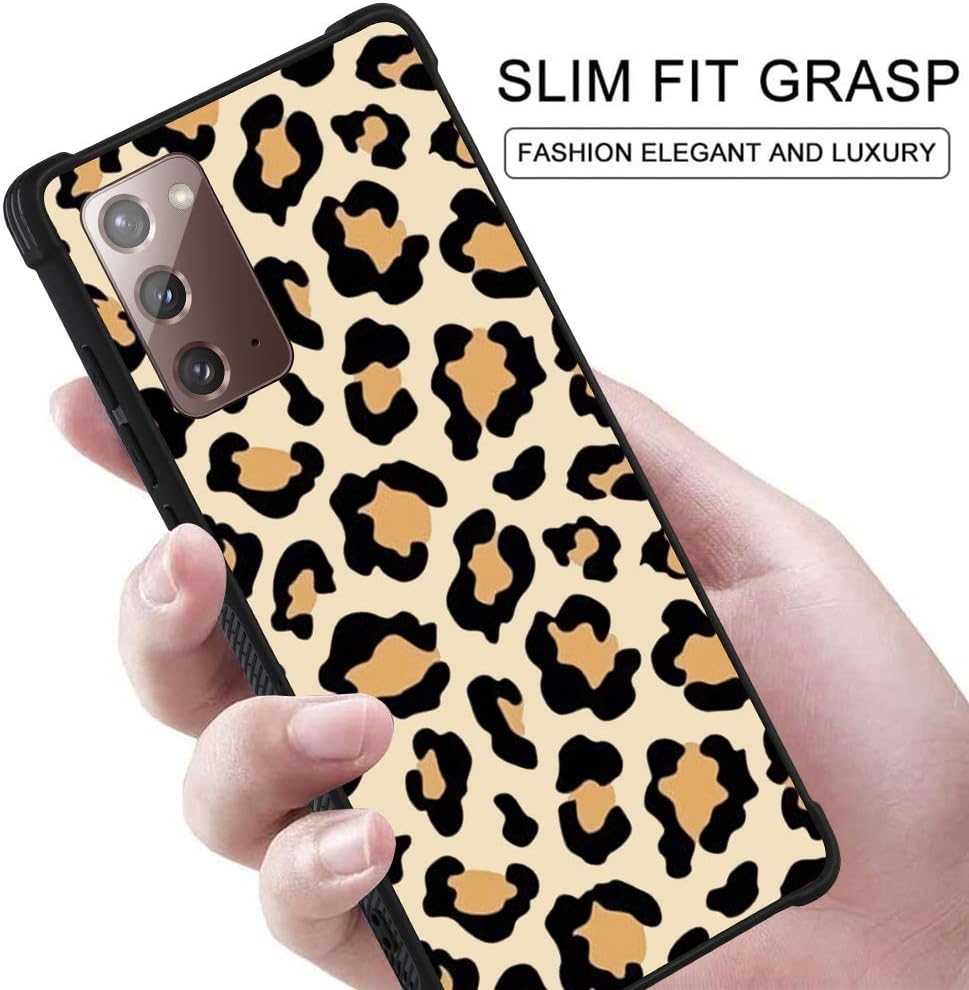 OOK Designed for Samsung Galaxy Note 20 5G Case Leopard Cheetah Print Design TPU Bumpers Protective Phone Bumper Cover with Lanyard Strap for Women Girls for Note 20 5G 6.7 Inch