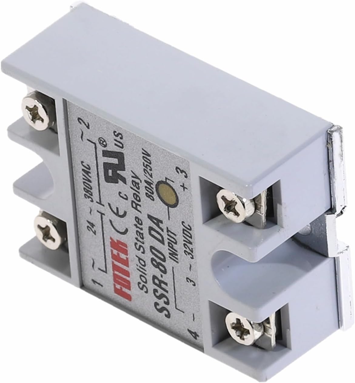 2pcs SSR-80DA 80A Solid State Relay Module 3-32V DC Input 24-380VAC