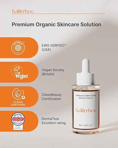 Miniatura 2 de Houttuynia Cordata - Ampolla hidratante calmante de 1.01 onzas líquidas, certificación vegana, verificada por EWG GREEN GRADE, ampolla no irritante,