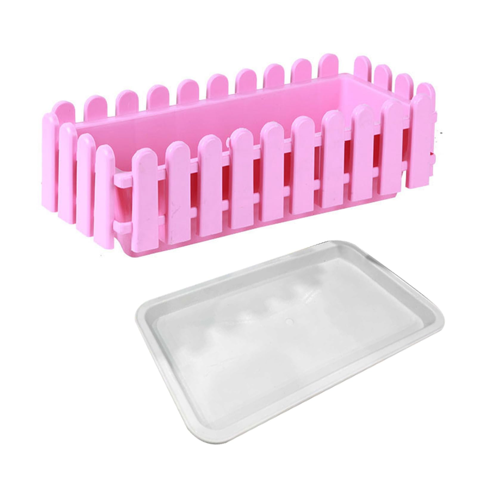 HZGFNBZ Thickened Resin Flower Container with Fence Design Courtyard Planting Home Accessories Plant Garden Container