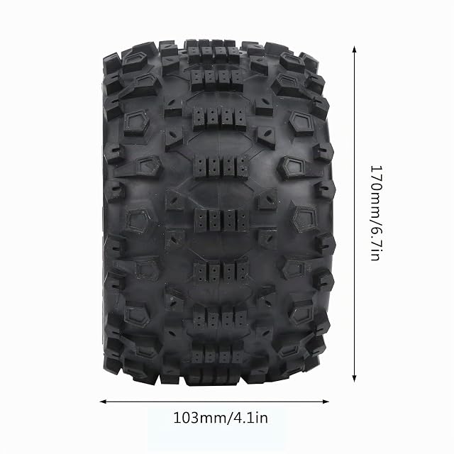 Foto 2 de 8 de Okuyonic Neumáticos de Ruedas de Coche 1/8 RC, Neumáticos de Ruedas de Coche RC Antideslizantes Fuertes