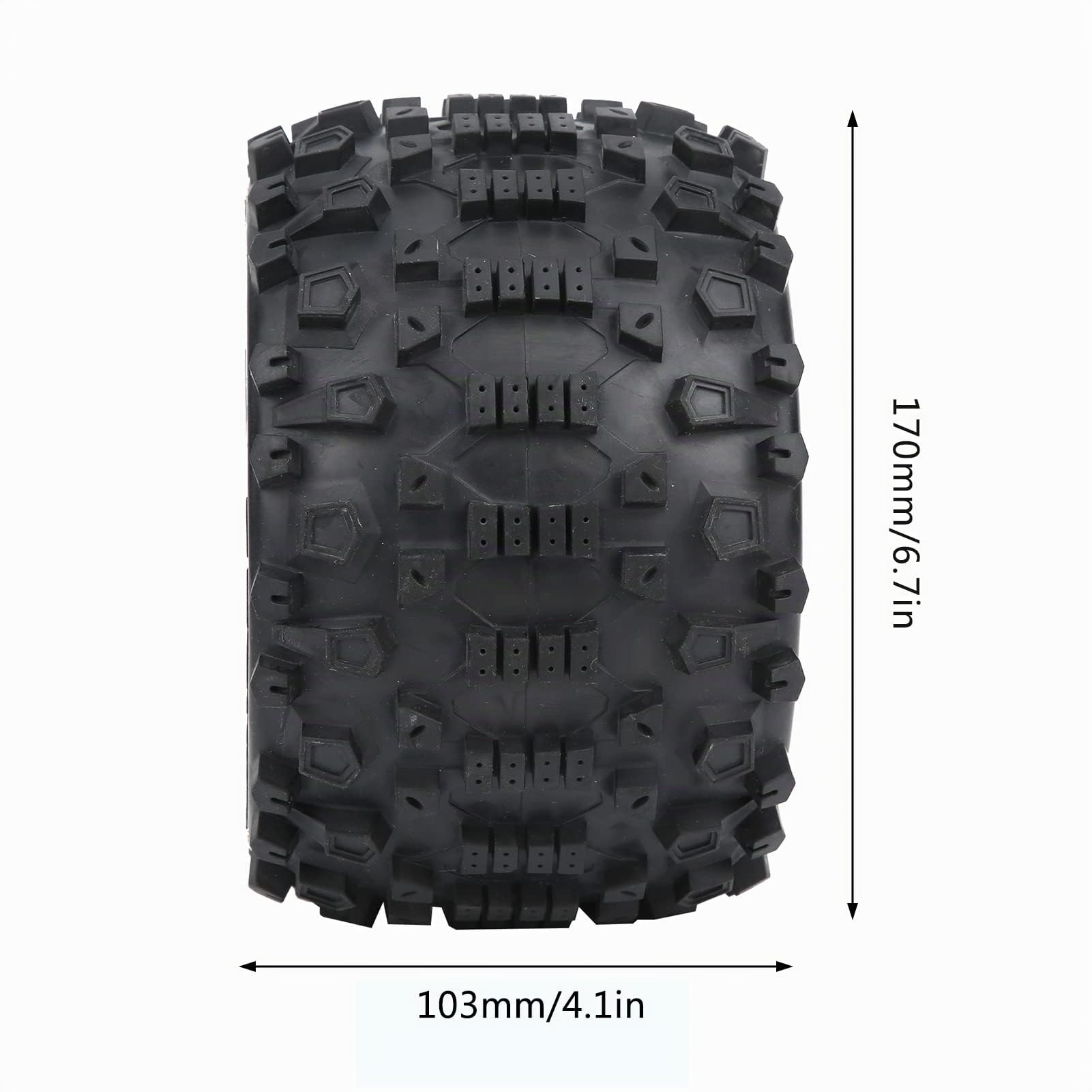Pneumatici per Ruote per Auto RC 1/8, Pneumatici per Buggy per Auto RC robusti e pratici Pneumatici in Gomma RC Antiscivolo e Resistenti all'Usura per ZD Racing Auto telecomandata 1/8 per