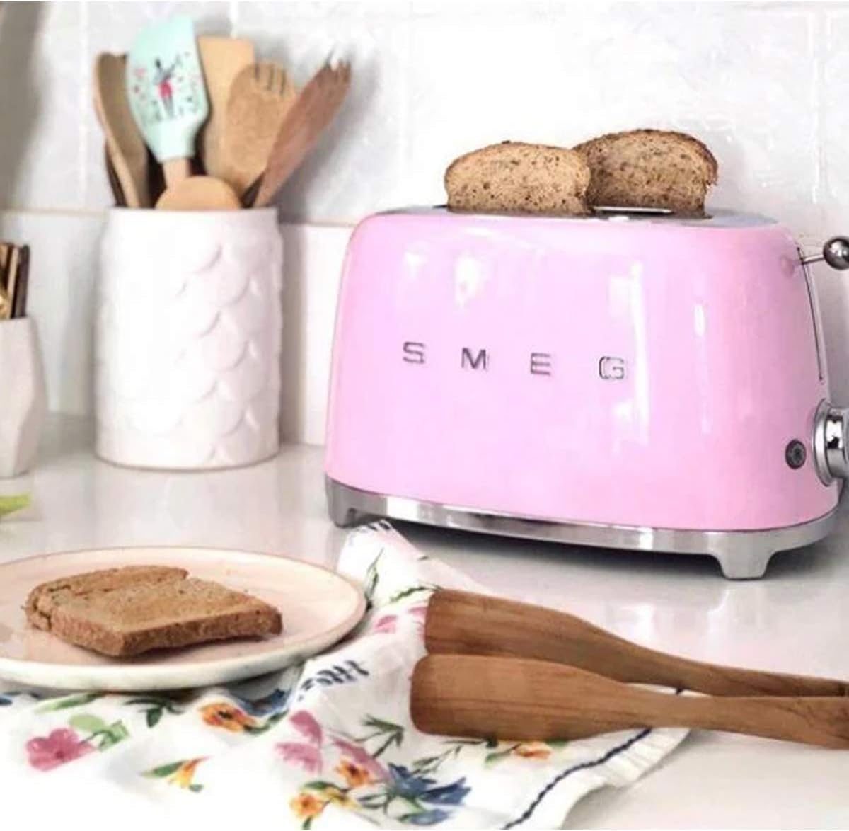 xiaoniubenben Smeg Toaster TSF02PKEU pastellrosa, 1500, Stahl