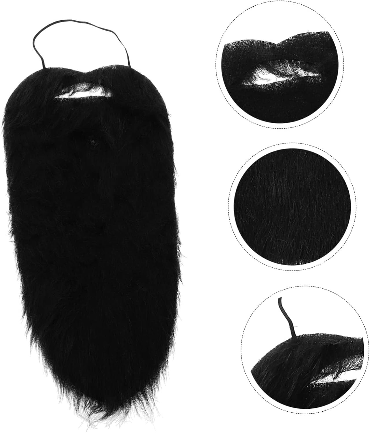 LIFKOME 3pcs Cosplay Fake Beard for Halloween Decorative Pirate Beard Comfortable Safe for Parties Events Eye-catching Accessory Natural Appearance