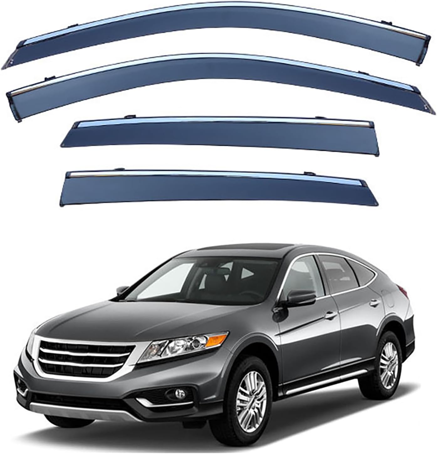 Window Visor for Honda Crosstour MK1-TF1-2 2010-2015 Durable Window Deflectors Weather Protection,Wind Noise Reduction,Vent Shades Tape-on Side Window Deflectors