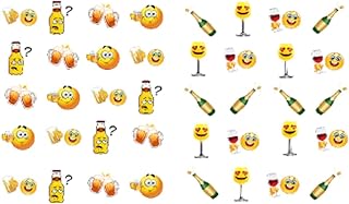 40 Emoji Beer Wine Nail Art Designs Decals