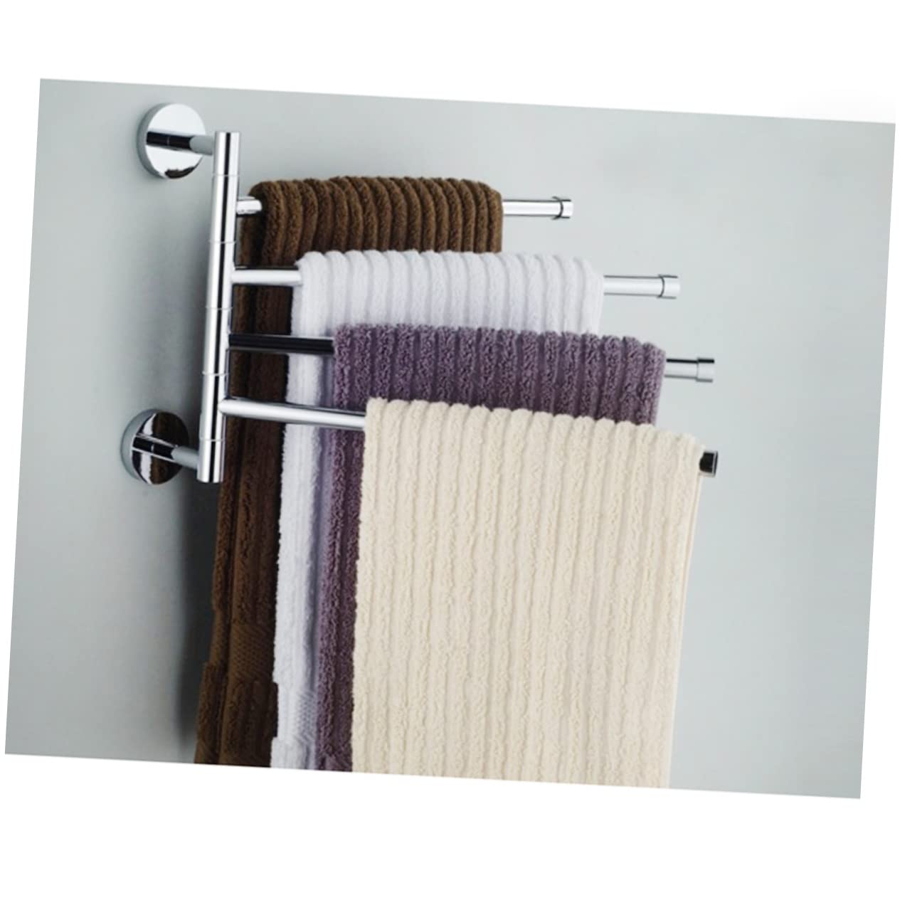 Portasciugamani Girevole in Acciaio Inox Argento per Bagno | 1 Pezzo, Accessori Bagno Coordinati, Finitura Antiruggine, Soluzione Salvaspazio per Cucina
