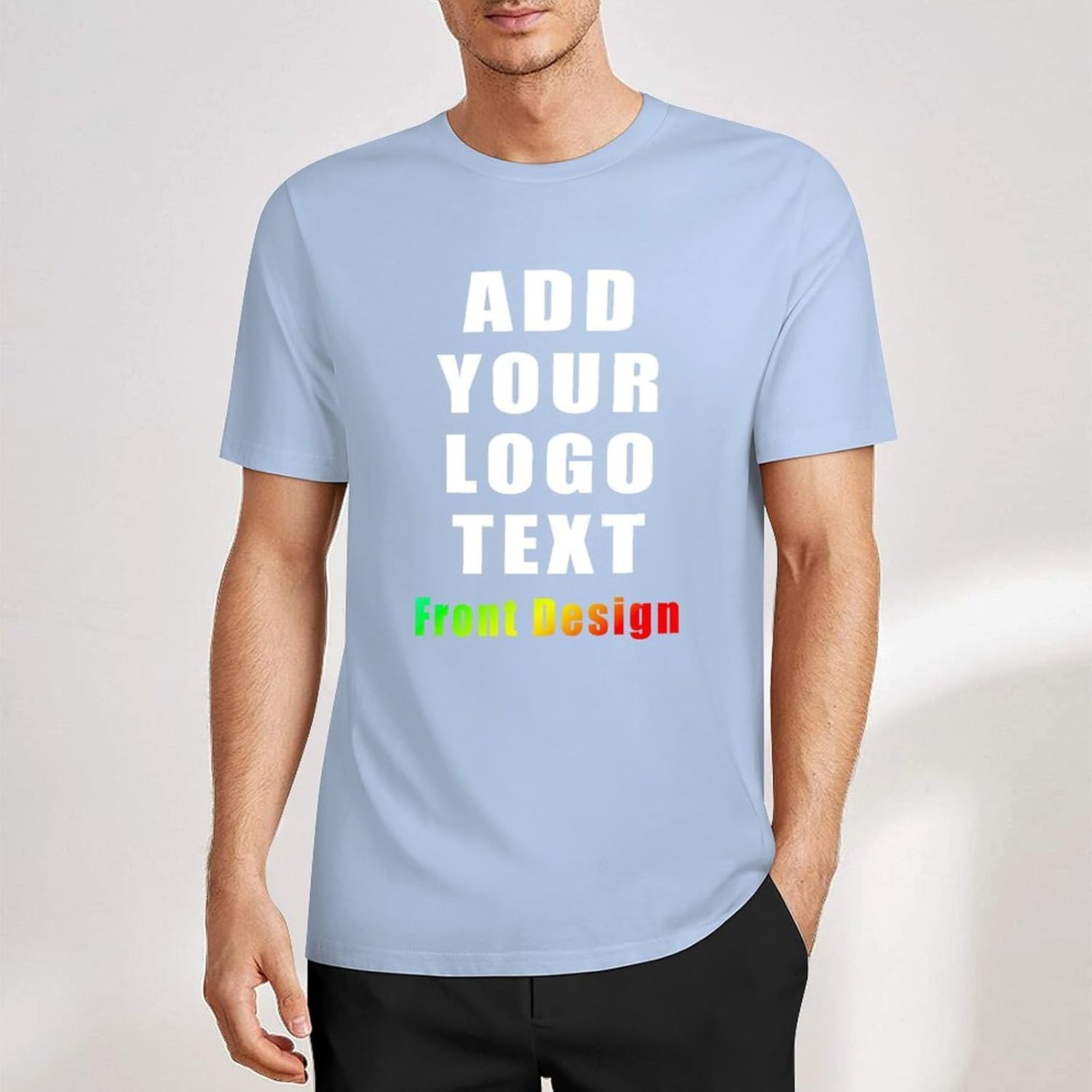 Custom Unisex T-Shirt for Men&Women, Personalized Add Text Image Logo to Front - Image 3