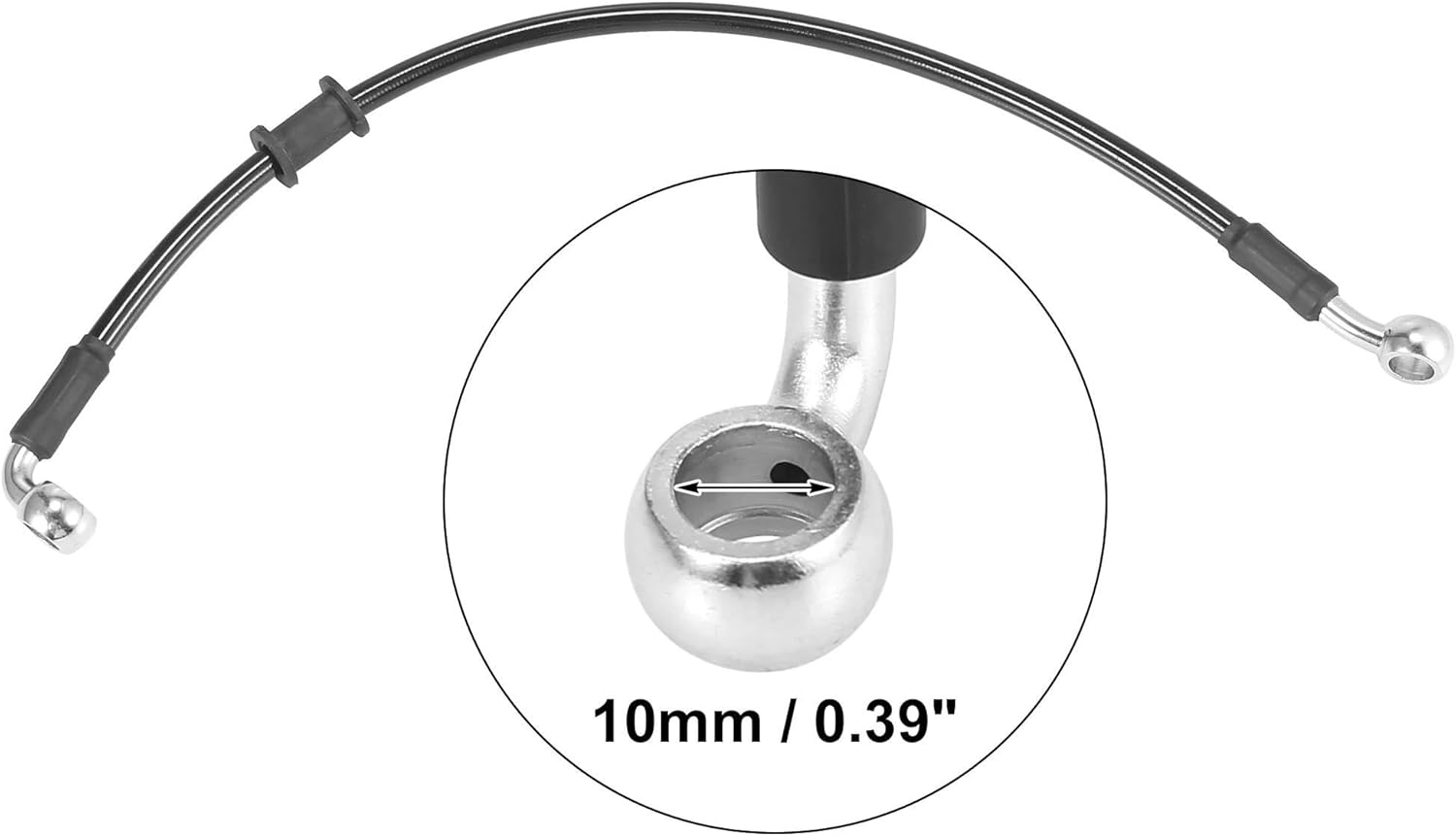 オートバイホース ユニバーサル 40cm-200cm オートバイ ブレーキ クラッチ オイルホース ラインパイプ 油圧強化 ステンレ