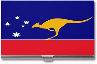 Australian Independent Flag Metal Business Card Holder for Men Women Professional Slim Purse Name Card Case Organizer