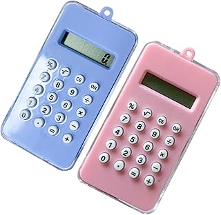 PLAFOPE 2 Pçs Calculadora Calculadora De Bolso Pequena Calculadora Handheld Sacos De Guloseimas Stuffers Para Mini Calculadora Eletrônica Pequena Calculadora Eletrônica Chaveiro
