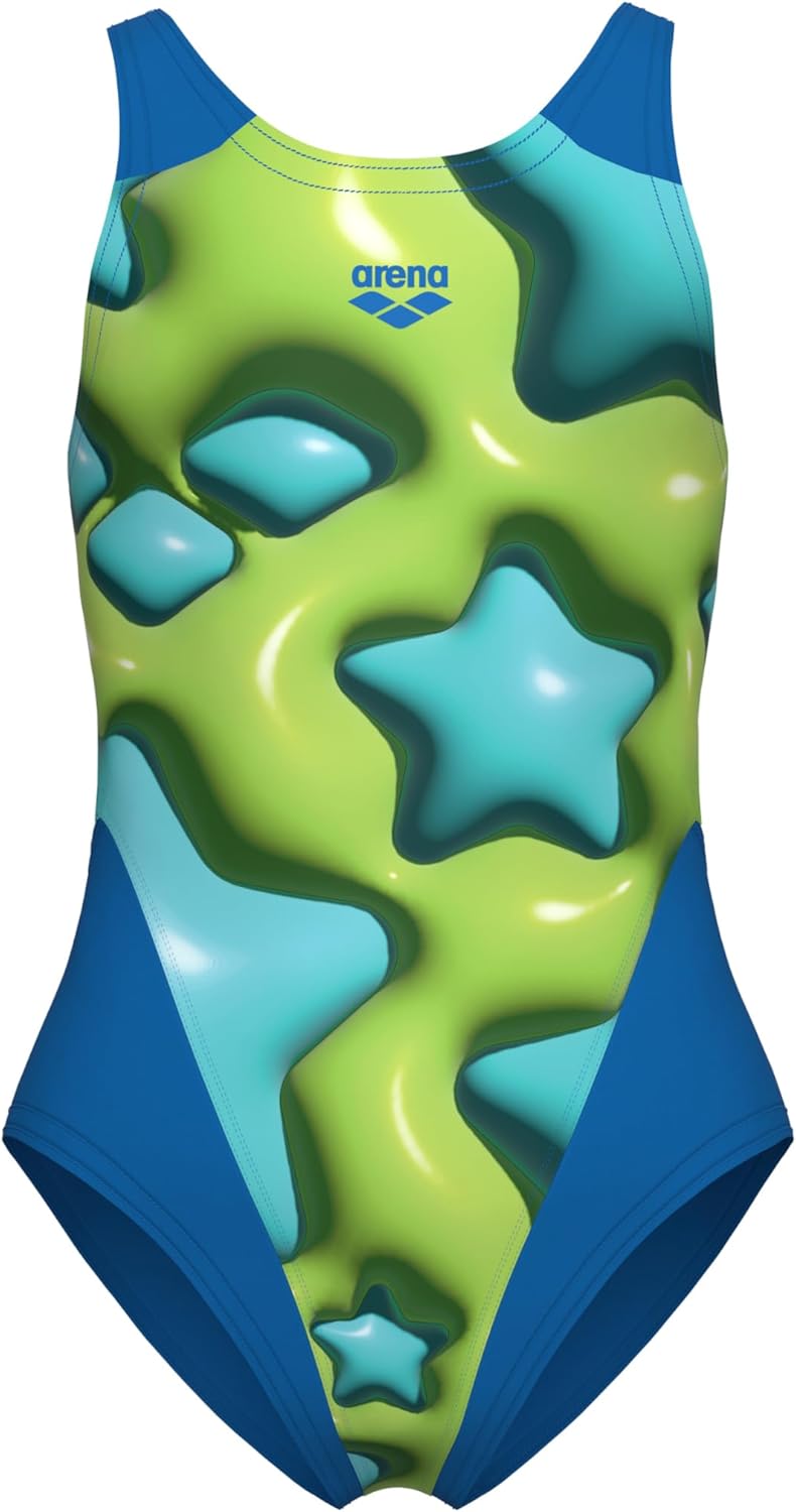 Arena Girls Arena Girl's Performance Star Shaped Swim Tech Back One Piece Swimsuit