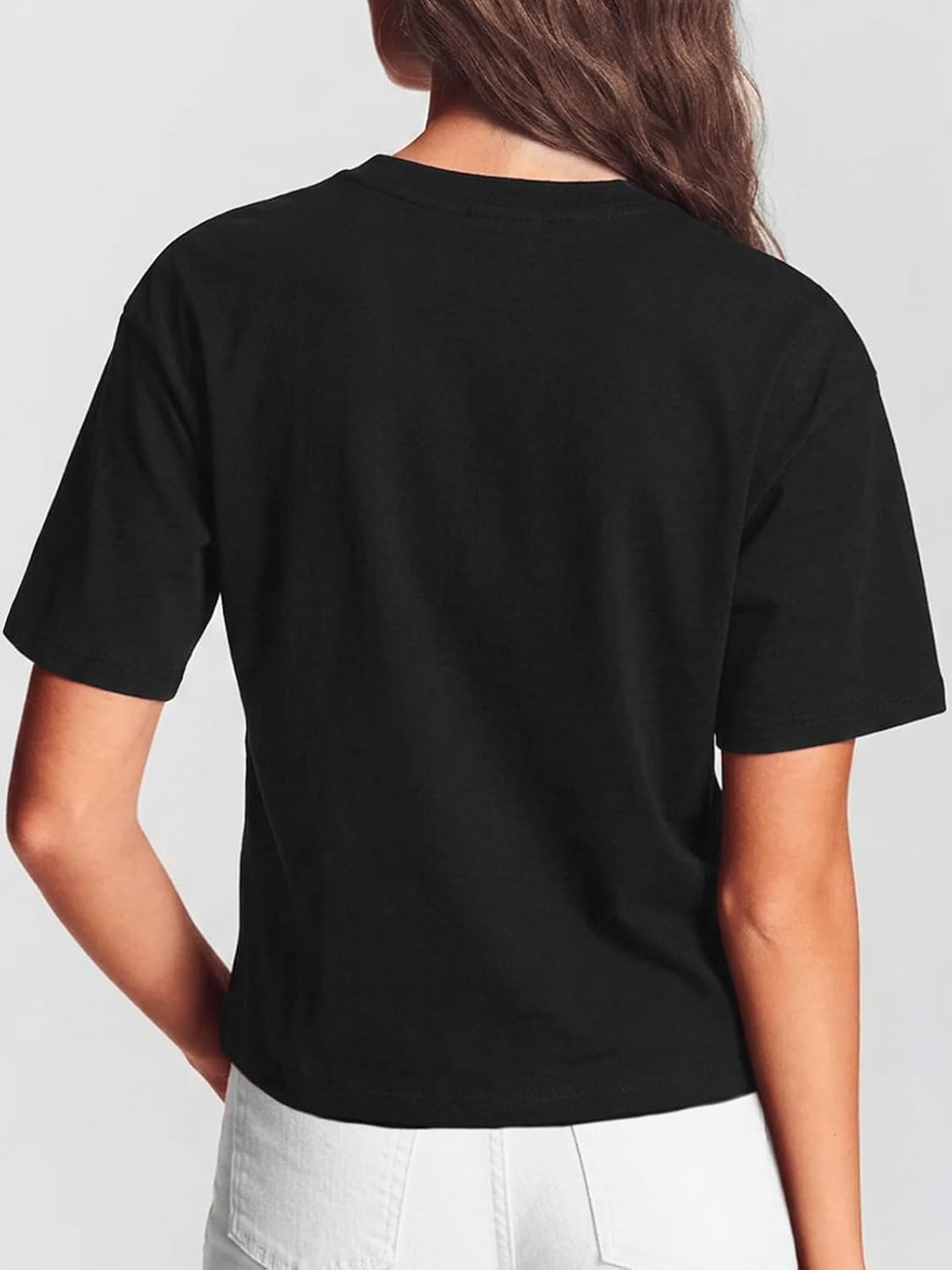 HAWILAND Women Short Sleeve Tie Waist Tshirt Top Summer Crew Neck Dressy Casual Tee T Shirts