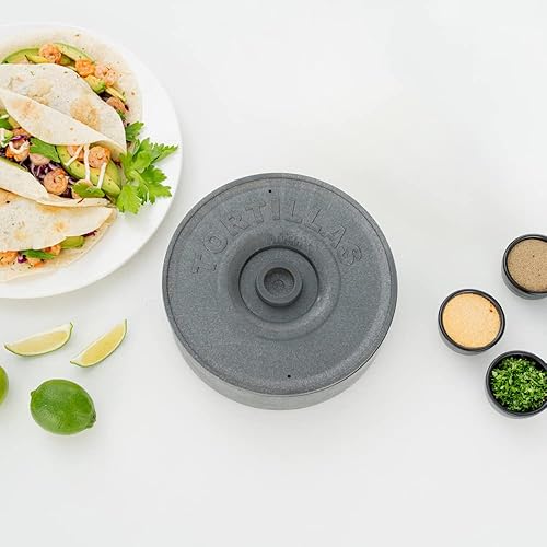 Miniatura 14 de Restaurantware Calentador de tortillas de 8.5 x 2.3 pulgadas, 1 soporte para tortilla para microondas, tapa incluida, soporte de tortilla de