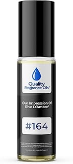 Quality Fragrance Oils' Rive D'Ambre Impression #164 | Long-Lasting Perfume Oil, Alcohol-Free, Strong Scent, 10ml Roll-On | Affordable Alternative to Designer Fragrances