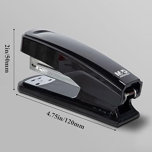 Miniatura 6 de M&G Engrapadora de escritorio, engrapadora de oficina sin esfuerzo con capacidad de 25 hojas, dos modos de encuadernación, incluye 1000 grapas y