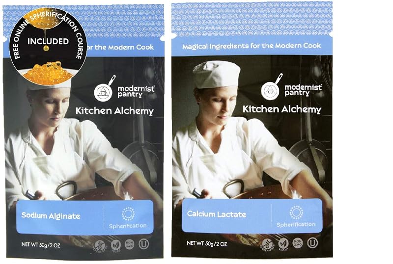 Modernist Pantry Alginate de Sódio + Lactato de Cálcio, 2 itens, 113 g