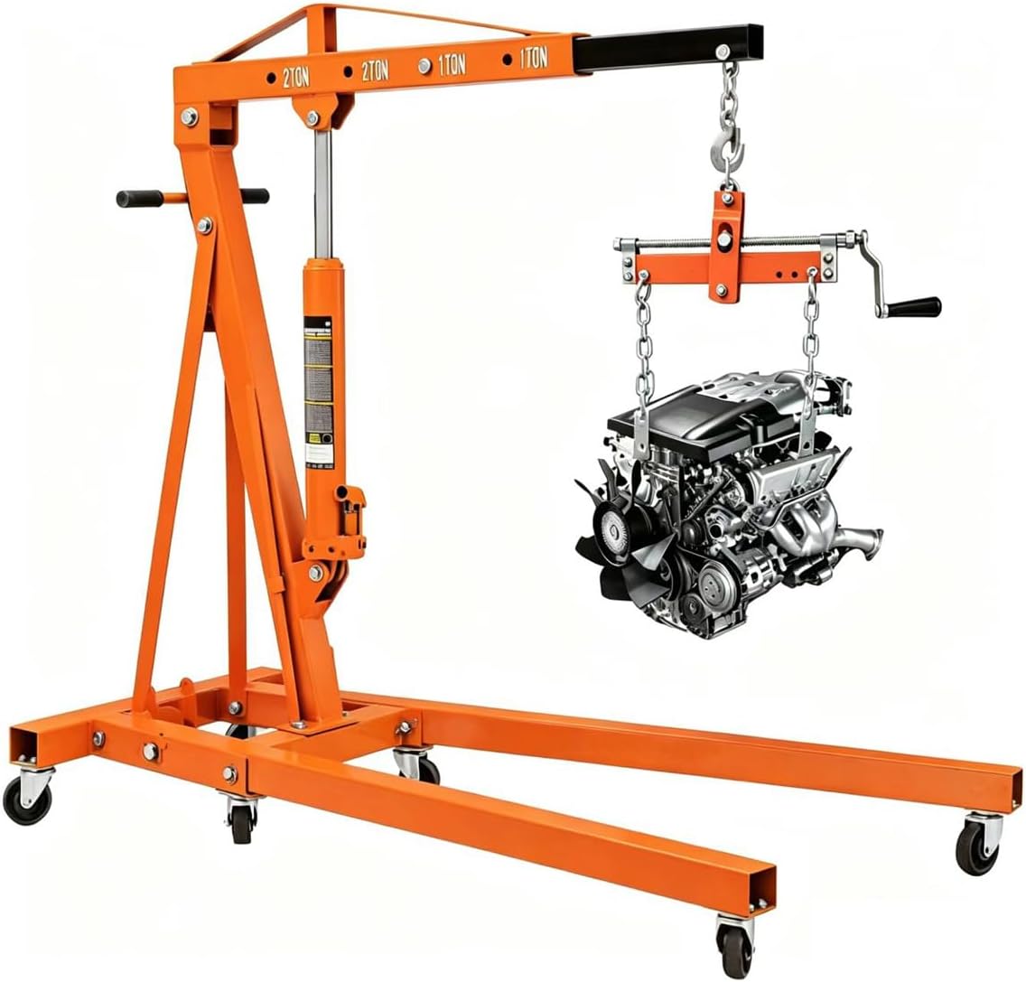 superokay Engine Load Leveler 3000LBS, 3 Position Heavy Duty Engine Hoist Accessory with Adjustable Handle | Steel Engine Leveler for Shop Crane Cherry Picker | Professional Engine Lifting Balancer