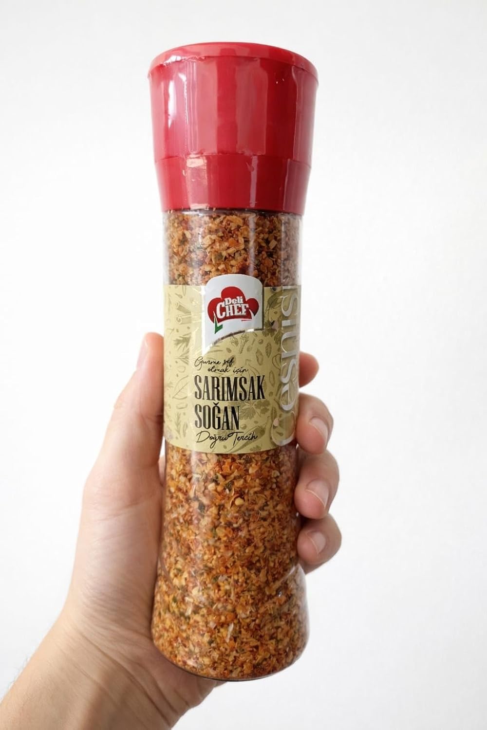 Deli Chef Soğan & Sarımsak Baharat Karışımı 170 g | Porselen Değirmen Kapaklı