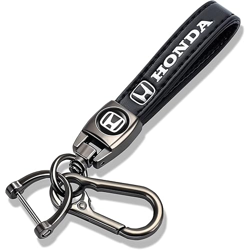 Leather Car Keychain Keyring for Baseball Fans, Car Key Fob Holder Keychain Lanyard for Baseball Fans