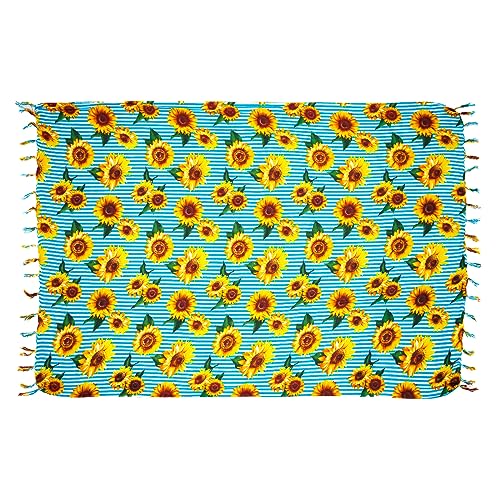 Canga de Praia Viscose Girassol (Azul)