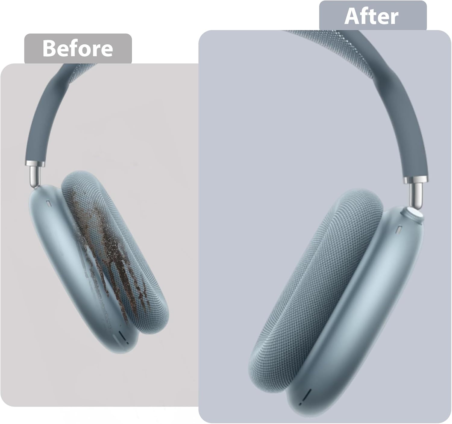 Replacement Ear Cushions for AirPods Max (2024), Compatible with AirPods Max 2 Over-Ear Headphones with Comfortable Mesh and Elastic Memory Sponge (Blue)
