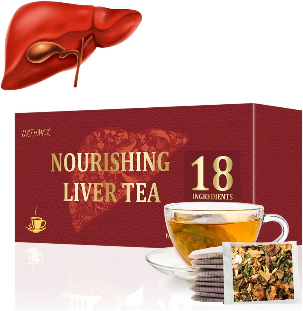 Ulthmok Premium Liver Detox Tea,30 Tea Bags/5.3 Oz,Nourishing With 18 Natural Herb Ingredients,For & Protection Hebal Chinese Tea排毒益肝茶.