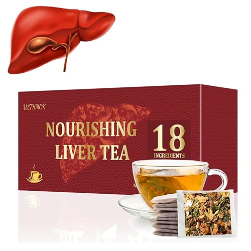 Té de desintoxicación hepática premium, 30 bolsas de té5.3 onzas, hígado nutritivo con 18 ingredientes naturales de hierbas, té tradicional chino de