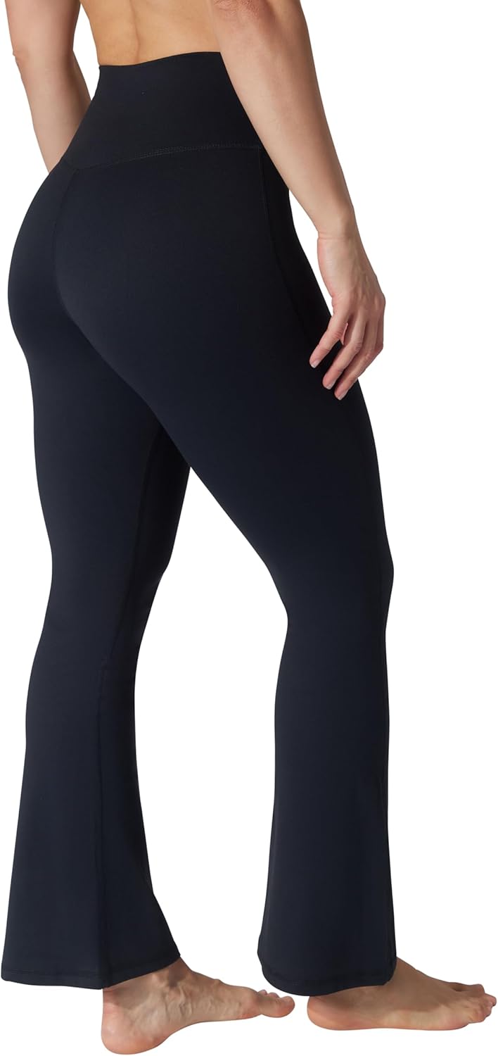 Yogalicious Womens Crossover High Waisted Flare Legging Squat Proof Yoga Pant | 29" & 31.5" Inseam - Image 3