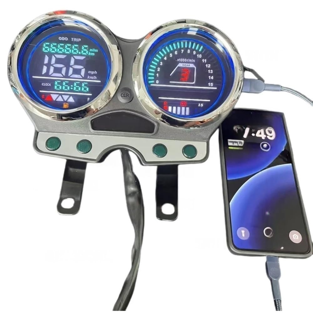 Moto velocímetro Digital para motocicleta, tablero ABS negro para Sí