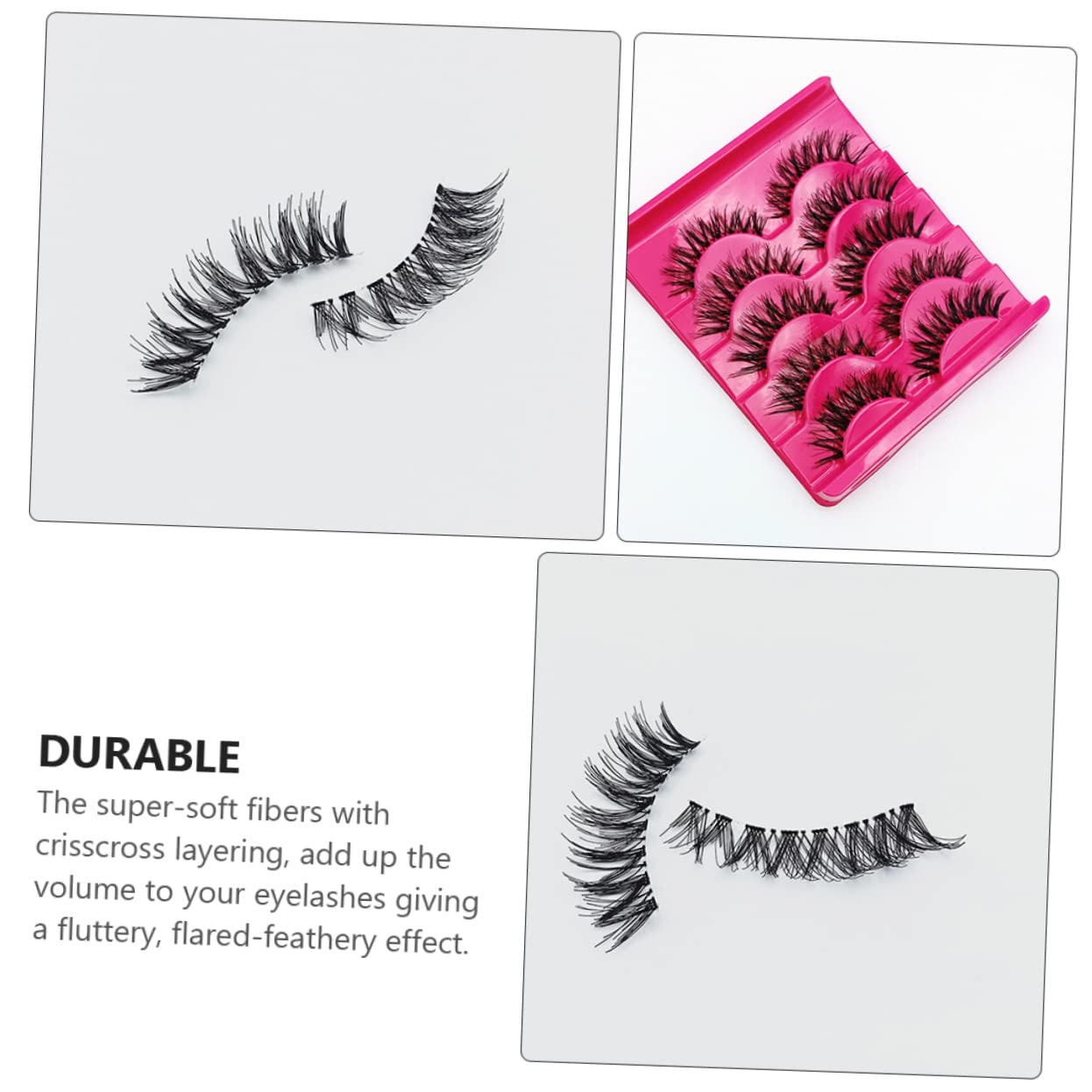 LALAFINA 60paare Pärchen Falsche Wimpern Wiederverwendbare Handgemachte Augenaufschläge Für Natürliche Und Voluminöse Wimpernlooks Für Wimpernverlängerungen Und Diy-anwendungen
