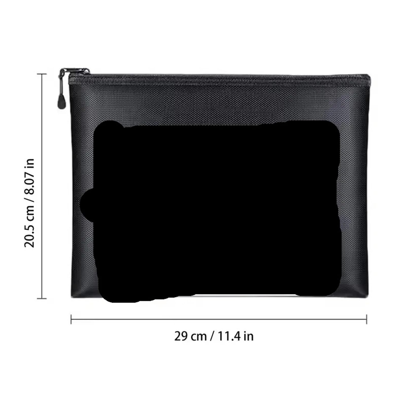 2 pezzi Borsa portadocumenti ignifuga Borsa portasoldi impermeabile Borsa portaoggetti ignifuga con cerniera Portadocumenti per Documenti Passaporto(M)