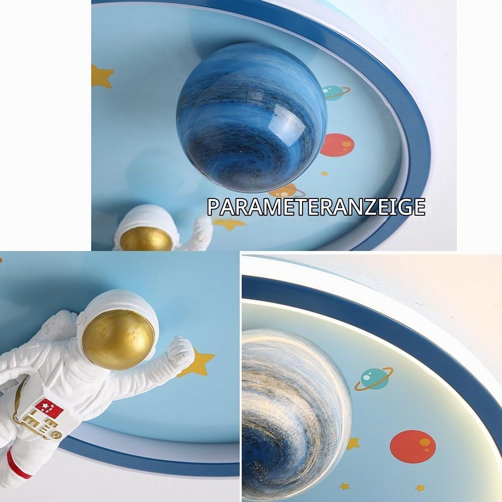 LED-Deckenleuchte Mit Ventilator Modern Deckenventilator Mit Beleuchtung Kreativ Astronaut Jungen Und Mädchen Zimmer Licht Mit Fernbedienung Schlafzimmer Decke Kindergarten Beleuchtung