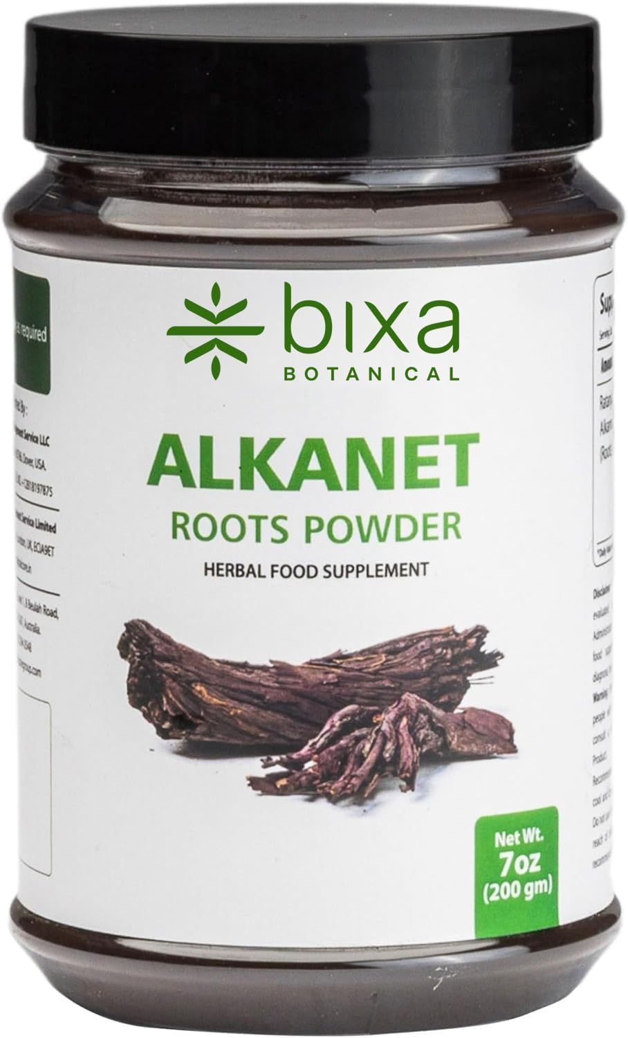 bixa BOTANICAL Alkanet Root Powder | Ratanjot/Arnebia Nobilis | Antioxidant | Gluten Free, Non-GMO, Steam Treated, Vegan, 100% Pure.(200 Grams / 7 OZ)