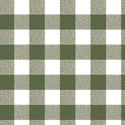 Oilcloth tablecloth rolls 20 meters roll x 140 cm wide green checkered 63-3