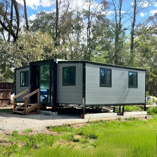 Fertighaus Zum Wohnen Container Haus, individuell gestaltbares Fertighaus 37/56/74 Quadratmeter Tiny House mit 1 bis 6 Schlafzimmern, Einer Küche und komplett ausgestatteten Badezimmern