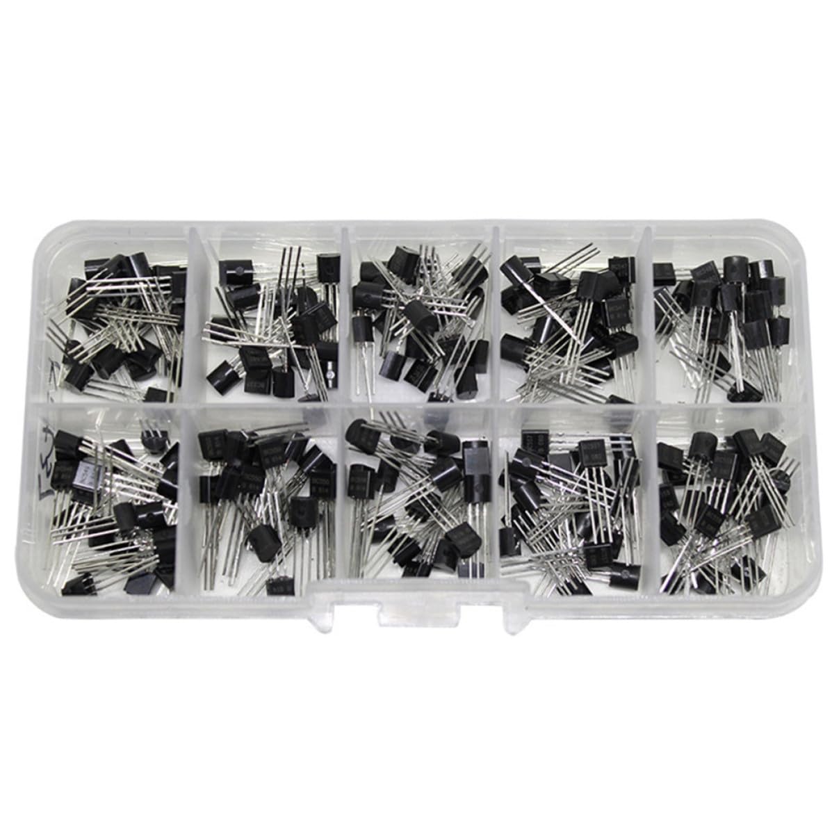 Zerodeko Transistor Kit Assortment with 200 Silicon Transistors Featuring 10 Specifications, Lightweight and Easy to Install Components for Electronic Repairs and DIY Projects