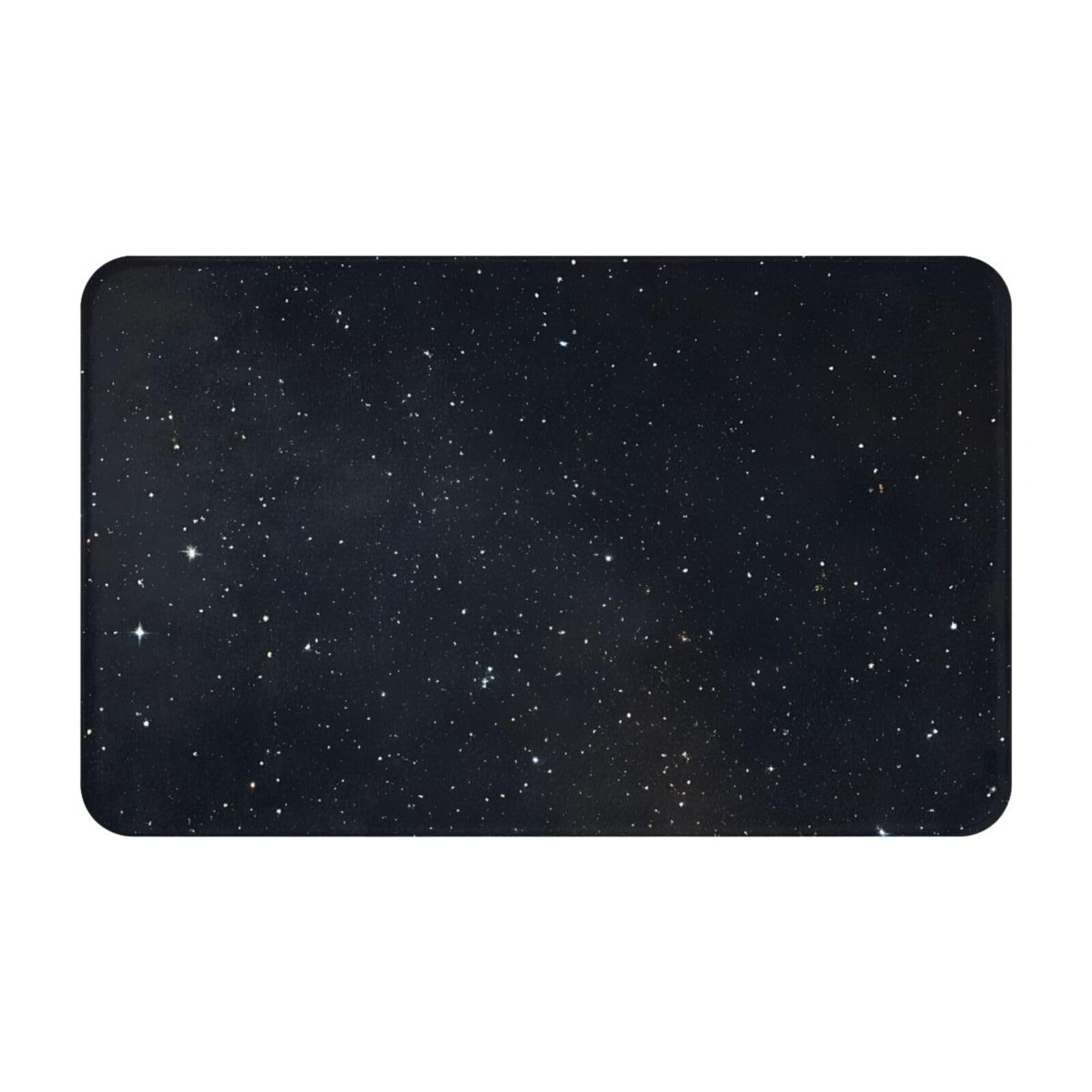 Black Glitter Print Living Room Bathroom Kitchen Anti Slip and Absorbent Carpet, Indoor Entrance Door Muddy Floor Mat, Ultra Soft Washable Carpet 21x31.5 Inches