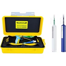 SC/APC-LC/UPC OTDR Launch Cable Box, with 2 Pcs Pen Type Fiber Cleaners, Dead Zone Eliminator, G.657A1 Bend-Insensitive Fiber Cable1000 Meters, Ultra-Low Insertion Loss