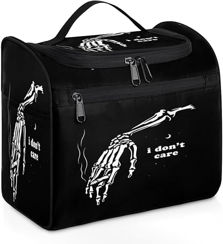 Miniatura 2 de Day Of The Dead Skull Pattern Toiletry Bag for Women Travel Makeup Organizer with Hanging Hook Traveling Cosmetic Bags for Toiletries Accessories