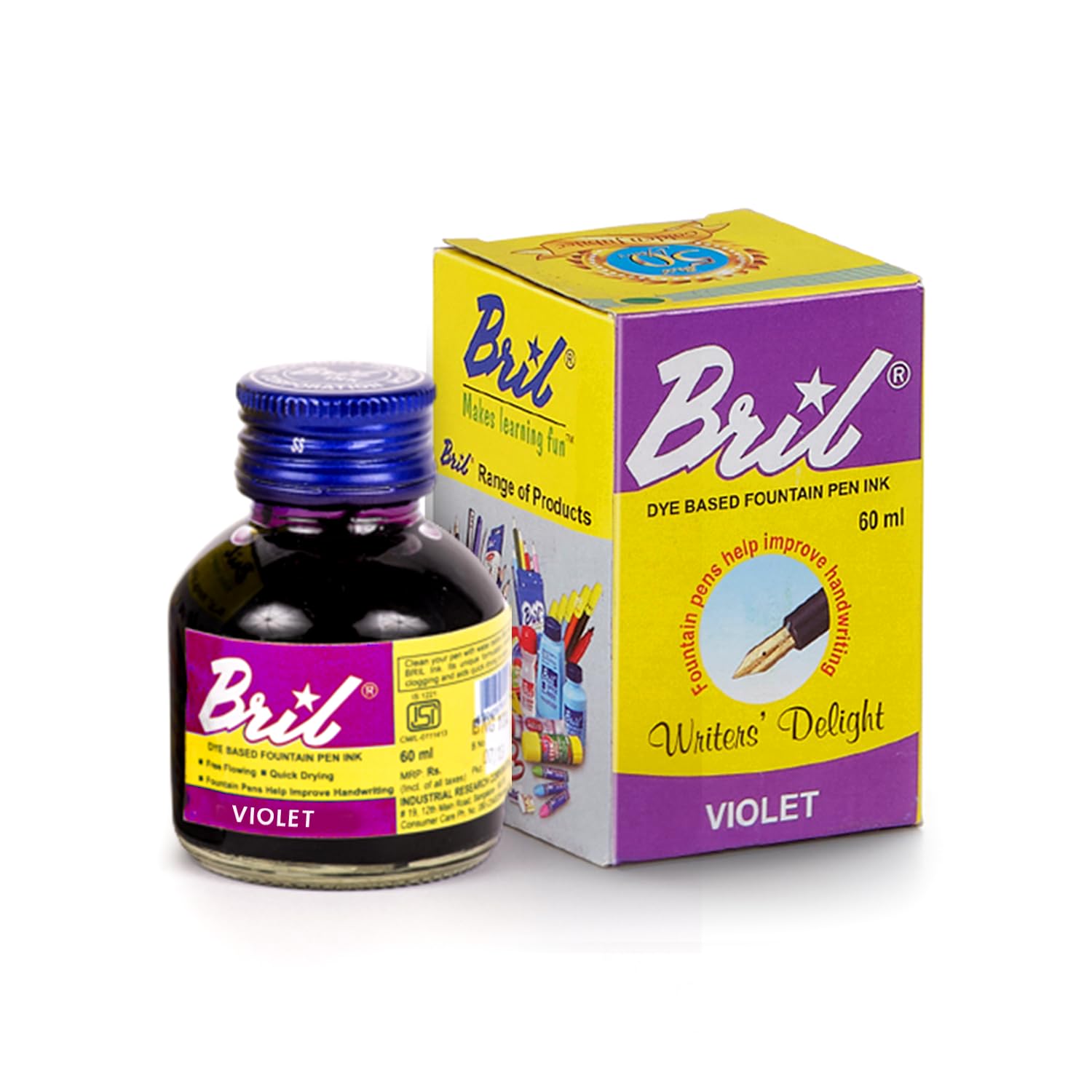 Bril Turquoise Blue Ink Pen Bottle Bril Fountain Pen Bril Fountain