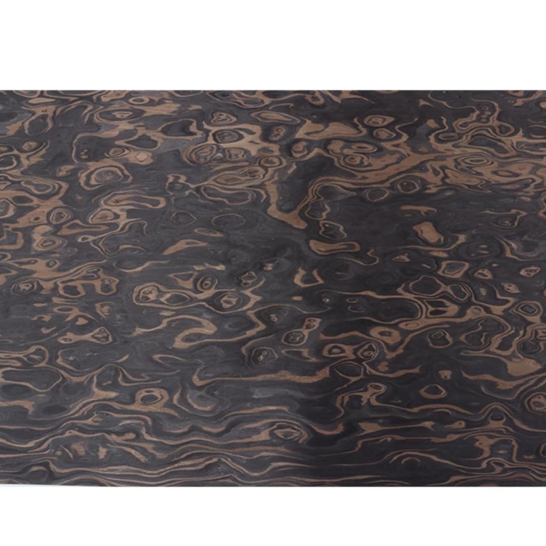Black Brown Tree Root Texture Wood Veneer Sheets - 0.5mm Thick, 98x20.8inch(2.5x0.53meter) - Perfect for Walls Doors Furniture Audio Guitars & More!