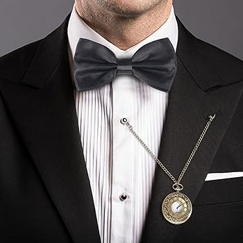 Set Accessori Anni 20 Uomo ZOCONE - Cappello Panama, Bretelle, Orologio Tasca, Baffi, Farfallino - Foto 10