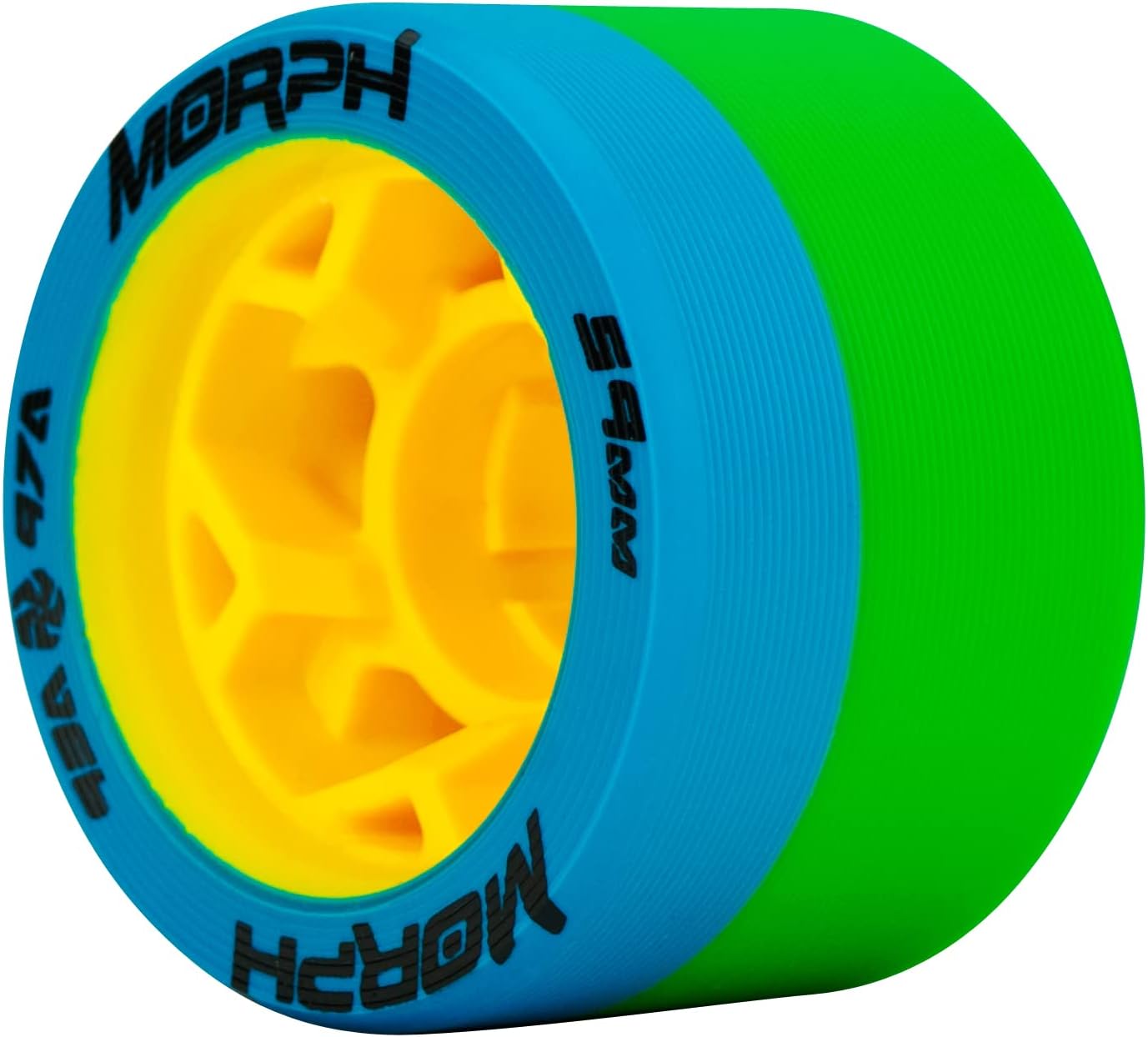 Radar Wheels - Morph - 4 Pack of 38mm x 59mm Dual-Hardness Roller Skate Wheels | 93A/97A | Blue/Green