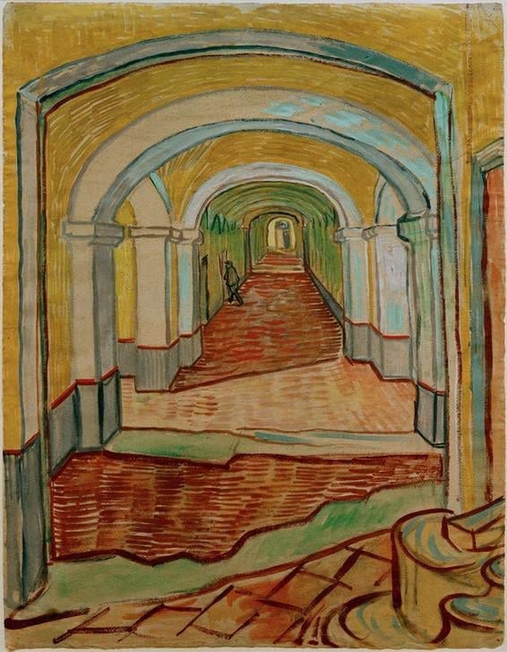 Peinture sur toile Van Gogh pour couloir elegant et decoration interieure nordique zen